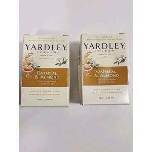 2 Bars Yardley London Oatmeal & Almond Moisturizing Bath Soap 4 oz Each New